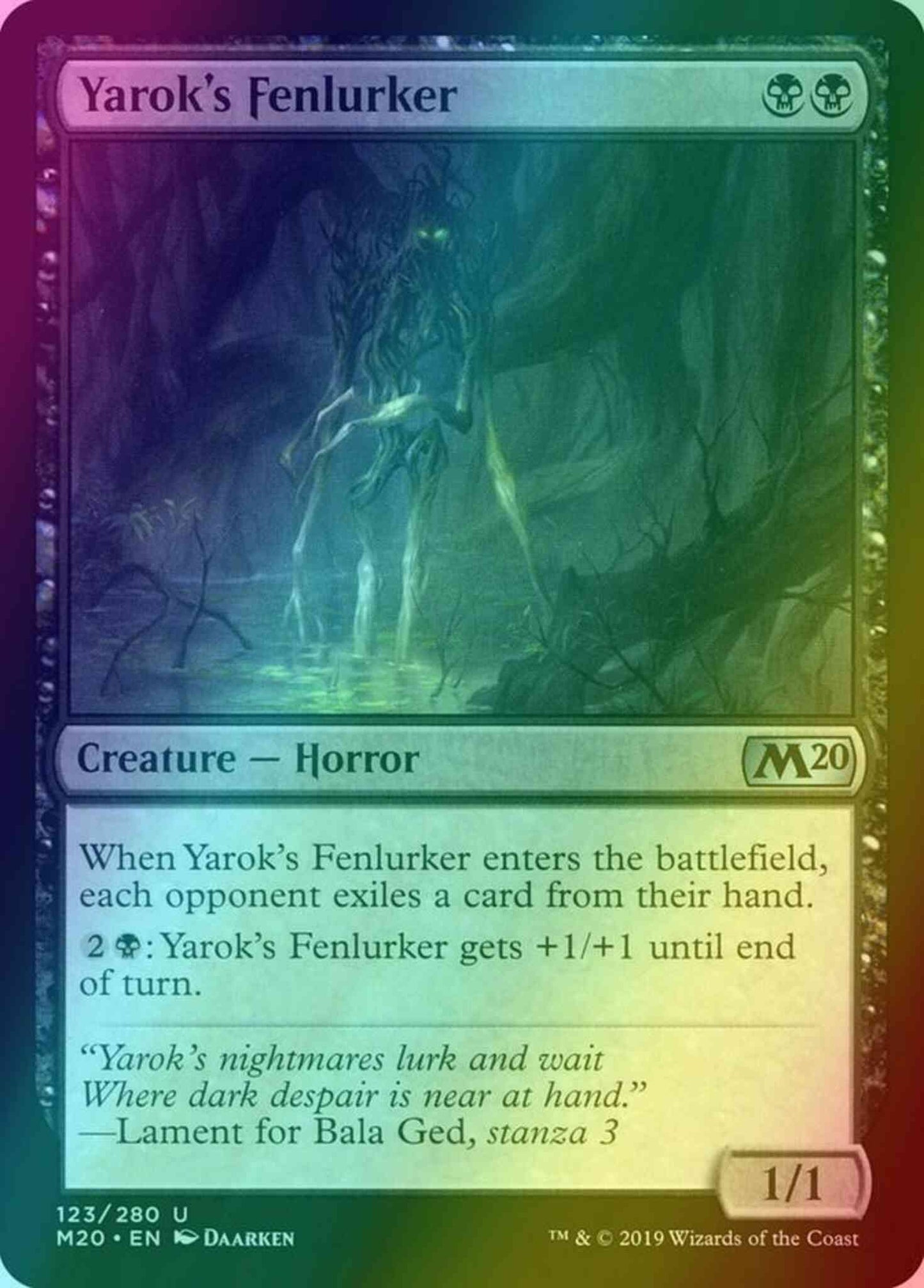 Yarok's Fenlurker [123] [Core Set 2020] [Foil]