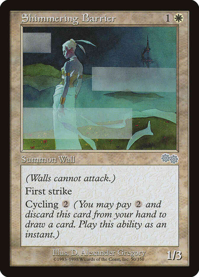 Shimmering Barrier [50] [Urza's Saga] [Non-Foil]