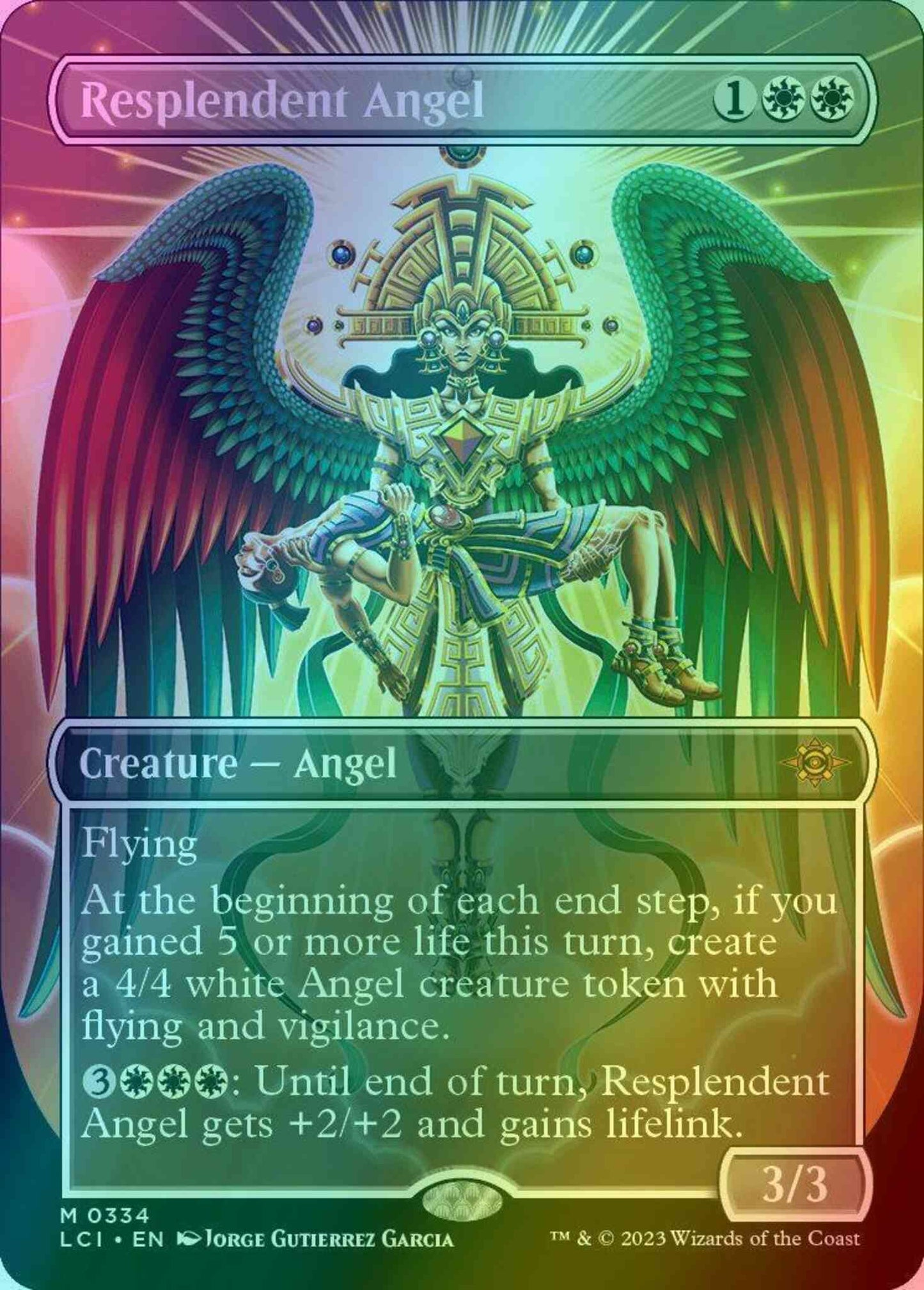 Resplendent Angel [334] [Borderless] [The Lost Caverns of Ixalan] [Foil]
