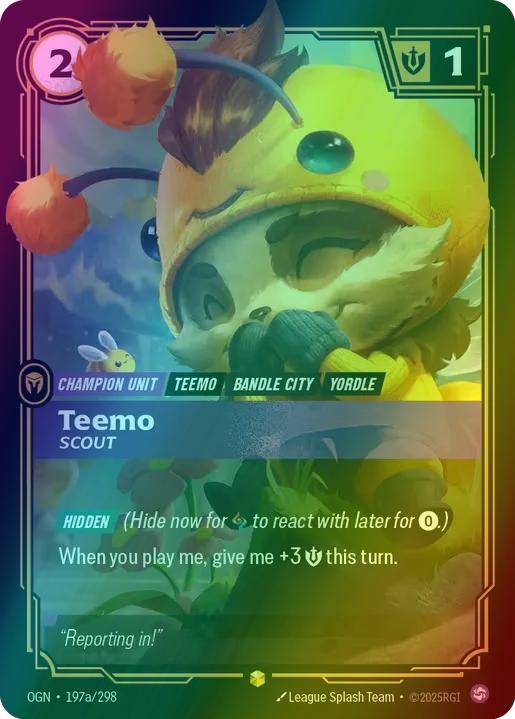 Teemo - Scout (Alternate Art) - 197a/298 [Origins] [Foil]
