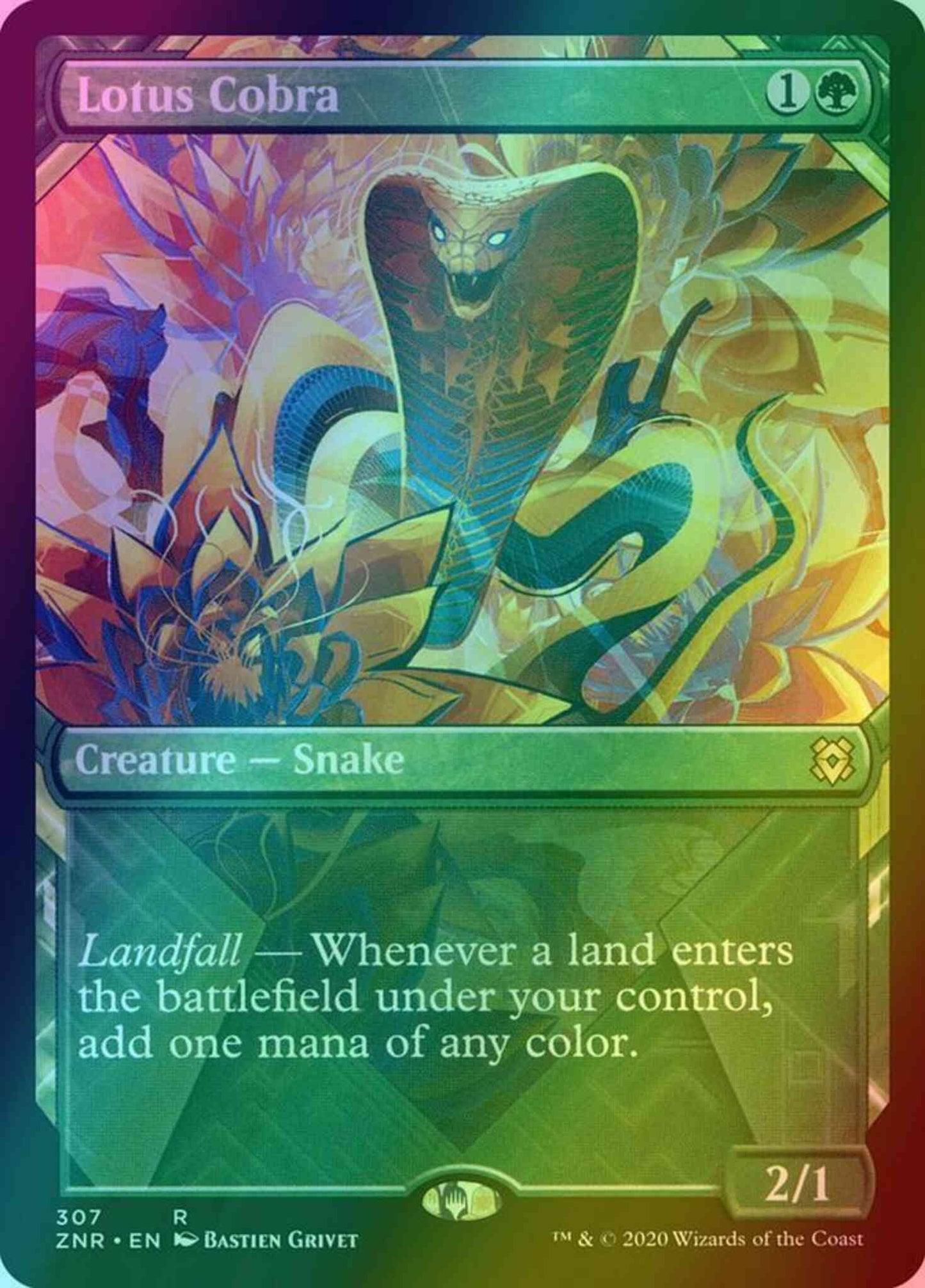 Lotus Cobra [307] [Showcase] [Zendikar Rising] [Foil]