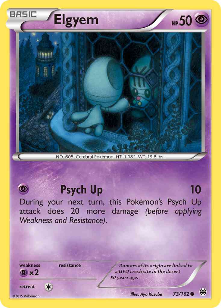 Elgyem - 73/162 - Common [xy8-73] [Reverse Holo]
