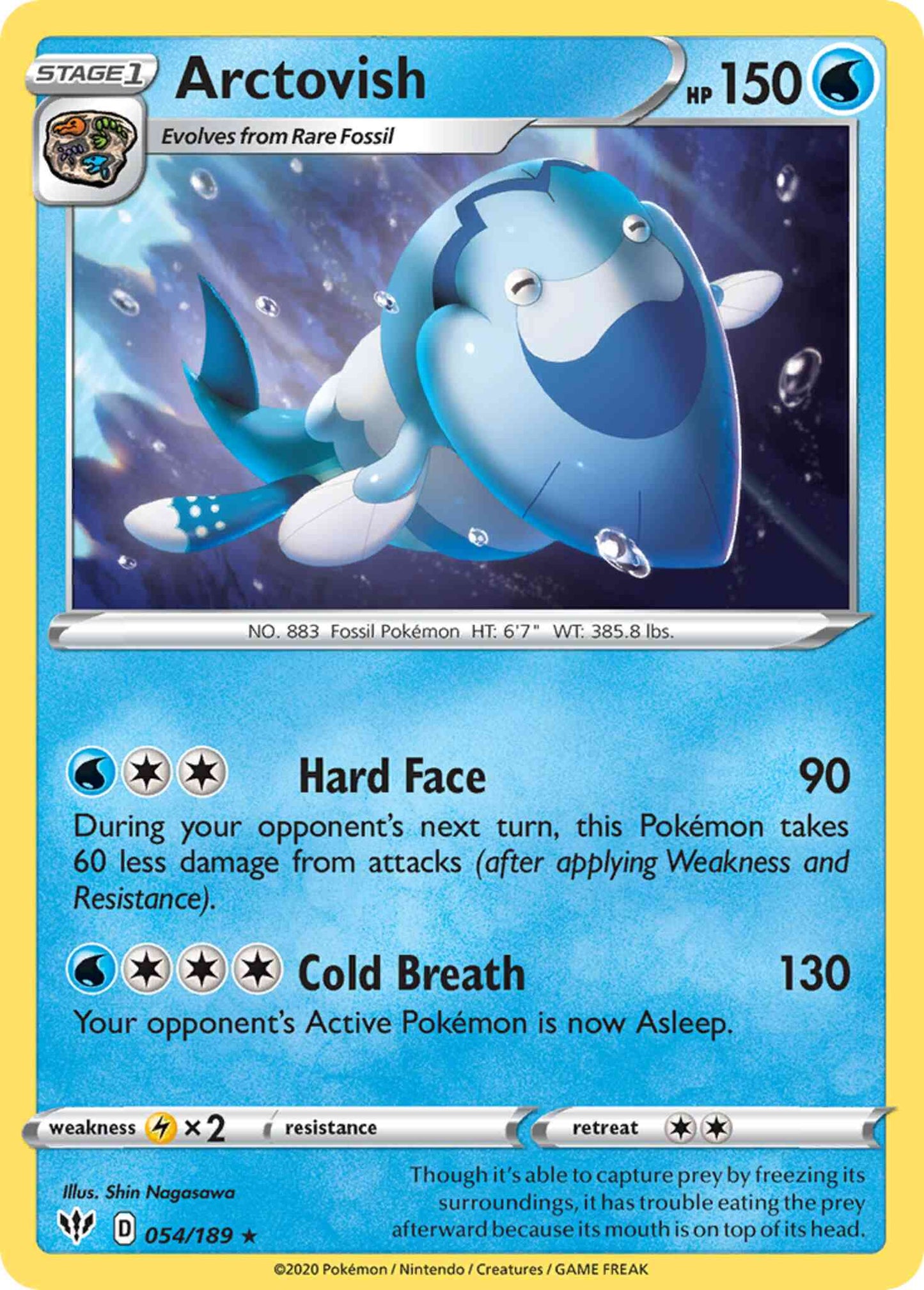 Arctovish - 054/189 - Rare [swsh3-054] [Reverse Holo]