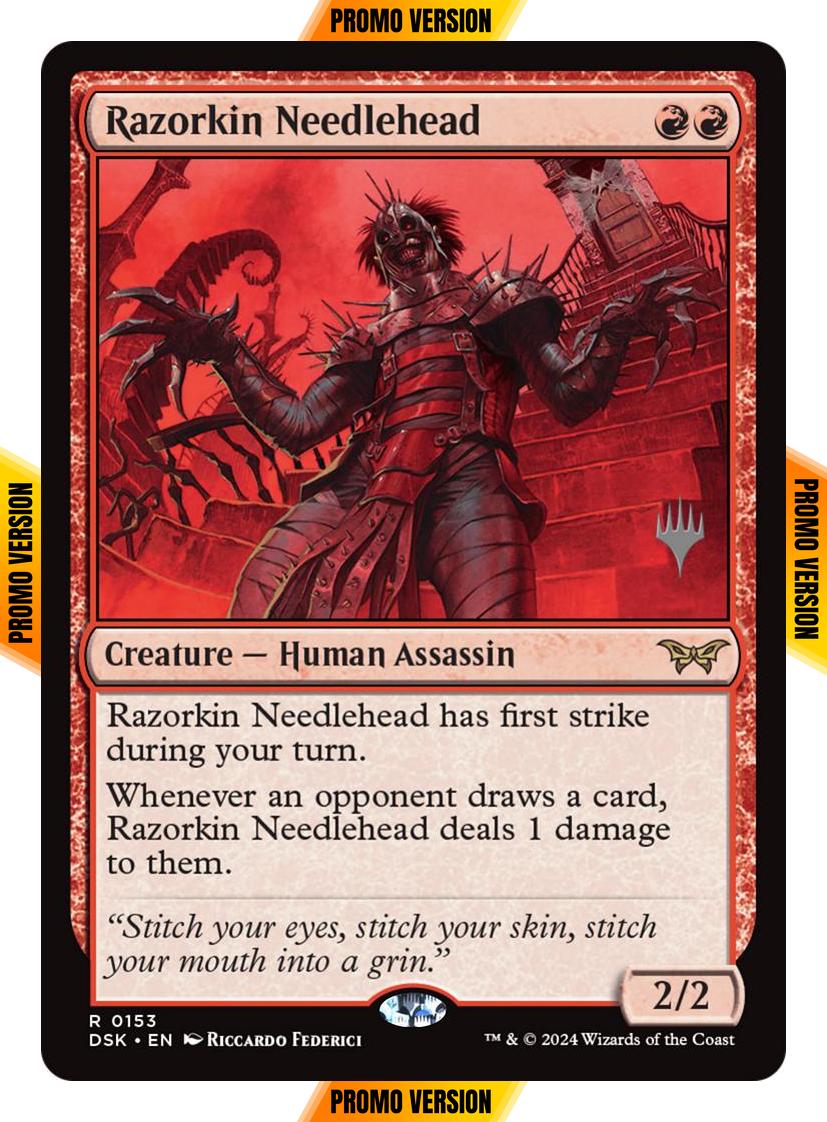 Razorkin Needlehead [153p] [Promo Pack] [Duskmourn: House of Horror: Promos] [Non-Foil]
