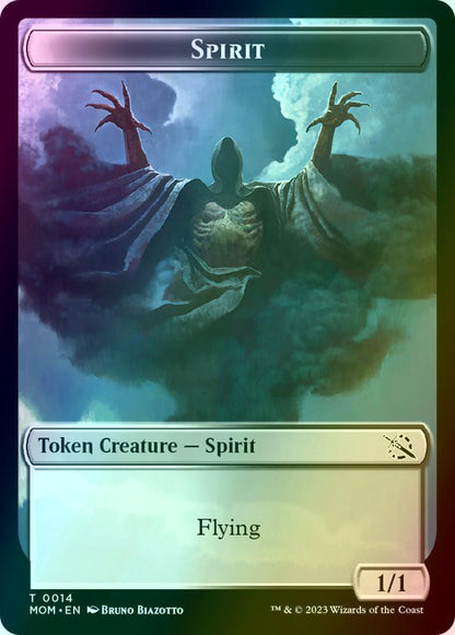 Phyrexian Myr Token (01) // Spirit Token (14) [Multiverse Legends: Tokens] [Foil]