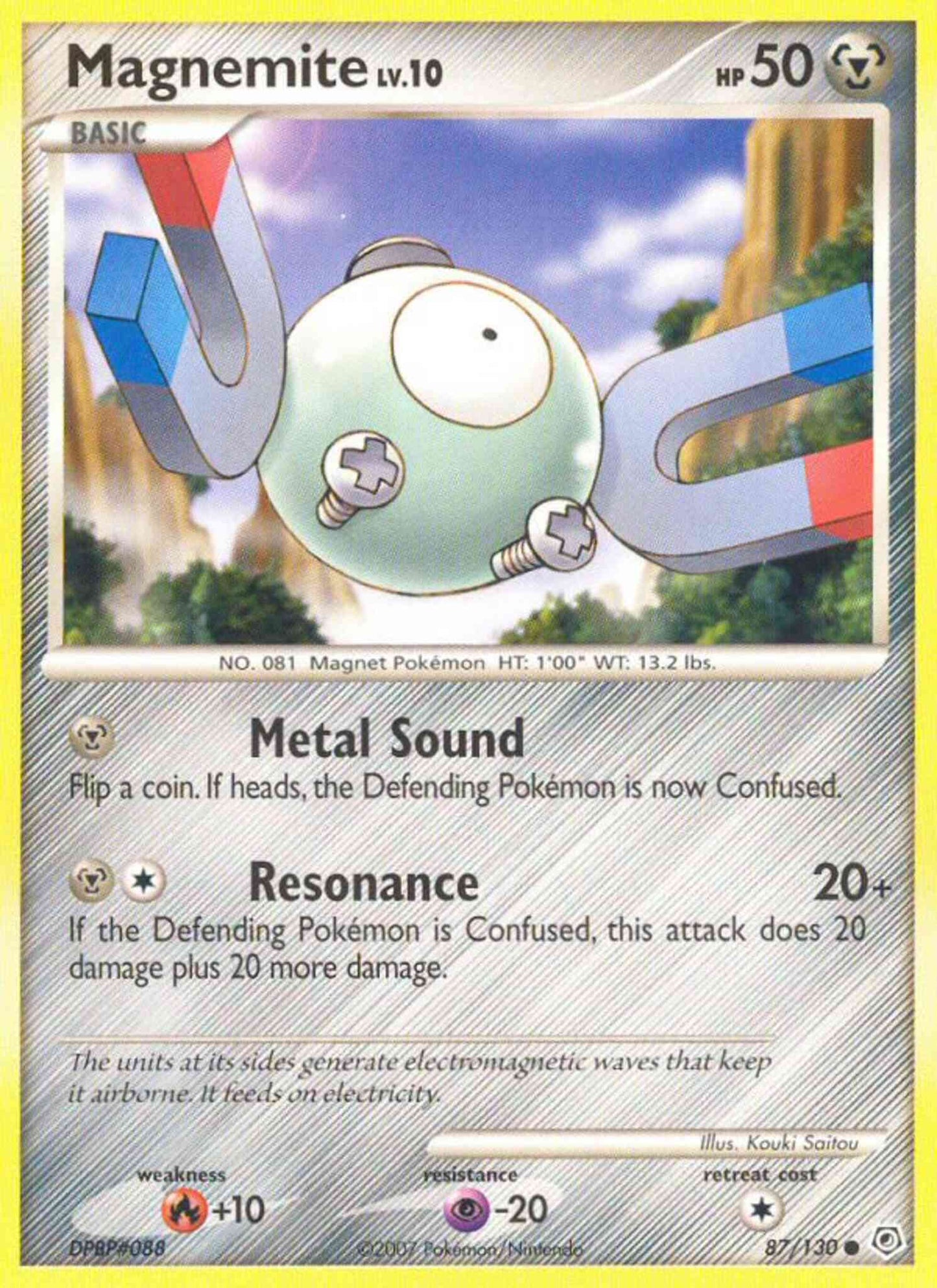 Magnemite - 87/130 - Common [dp1-87] [Reverse Holo]