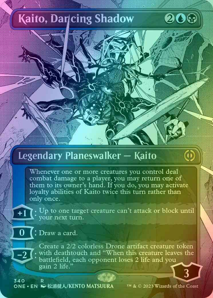 Kaito, Dancing Shadow [340] [Borderless] [Manga] [Phyrexia: All Will Be One] [Foil]