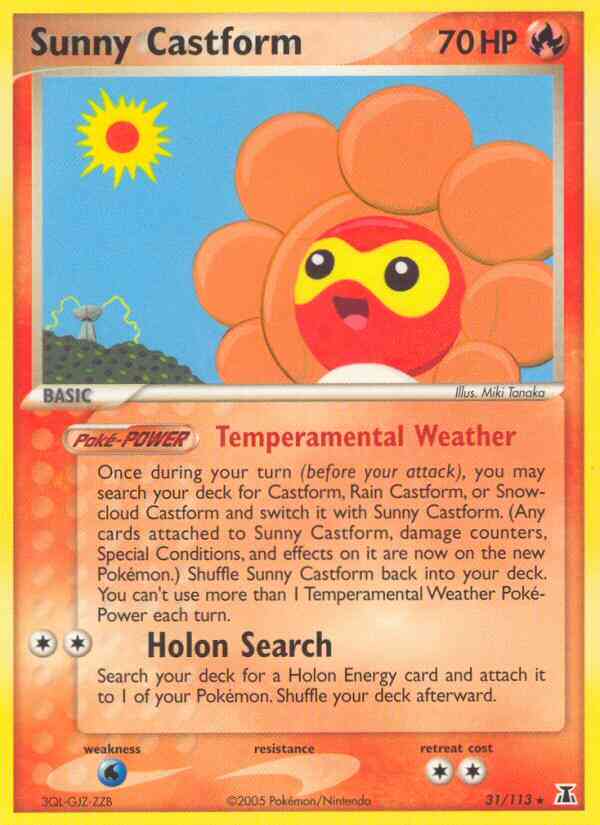 Sunny Castform - 31/113 - Rare [ex11-31] [Reverse Holo]