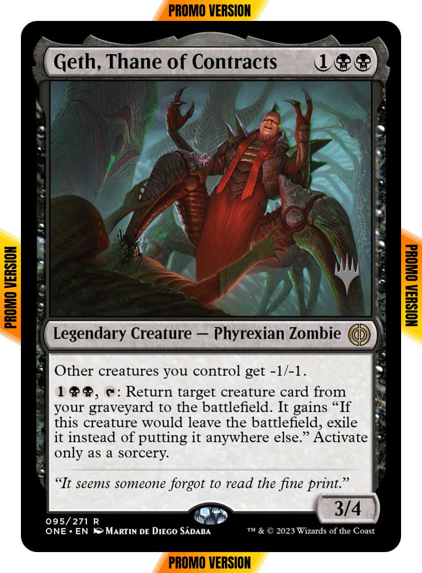 Geth, Thane of Contracts [95p] [Promo Pack] [Phyrexia: All Will Be One: Promos] [Non-Foil]