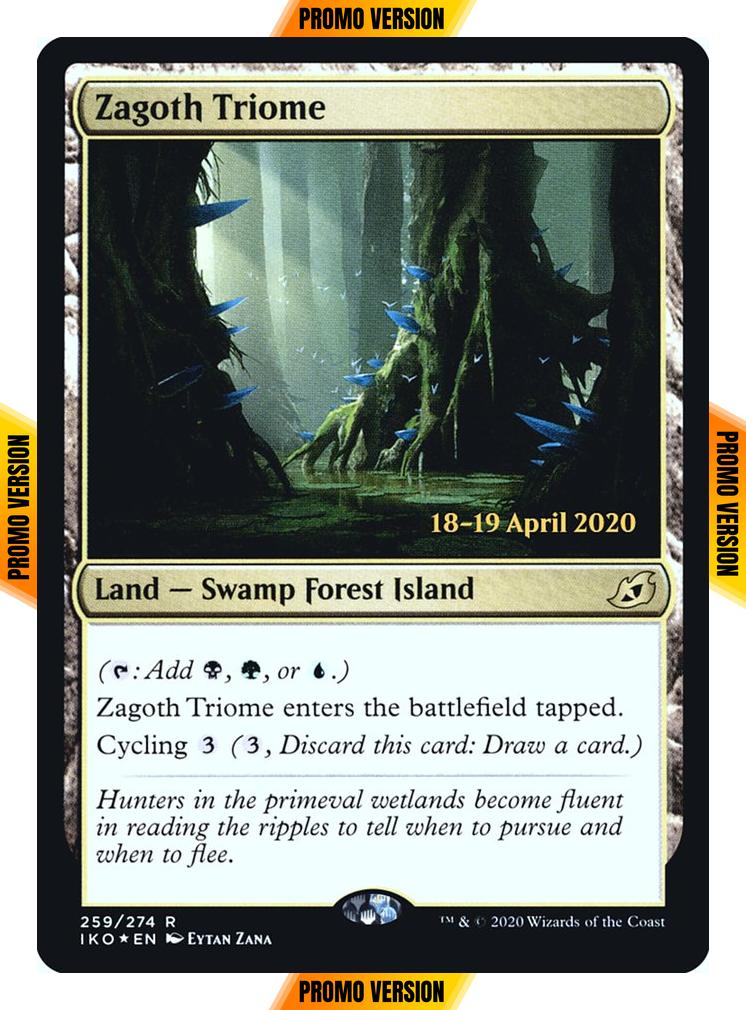 Zagoth Triome [Prerelease] [259s] [Ikoria: Lair of Behemoths Promos] [Foil]