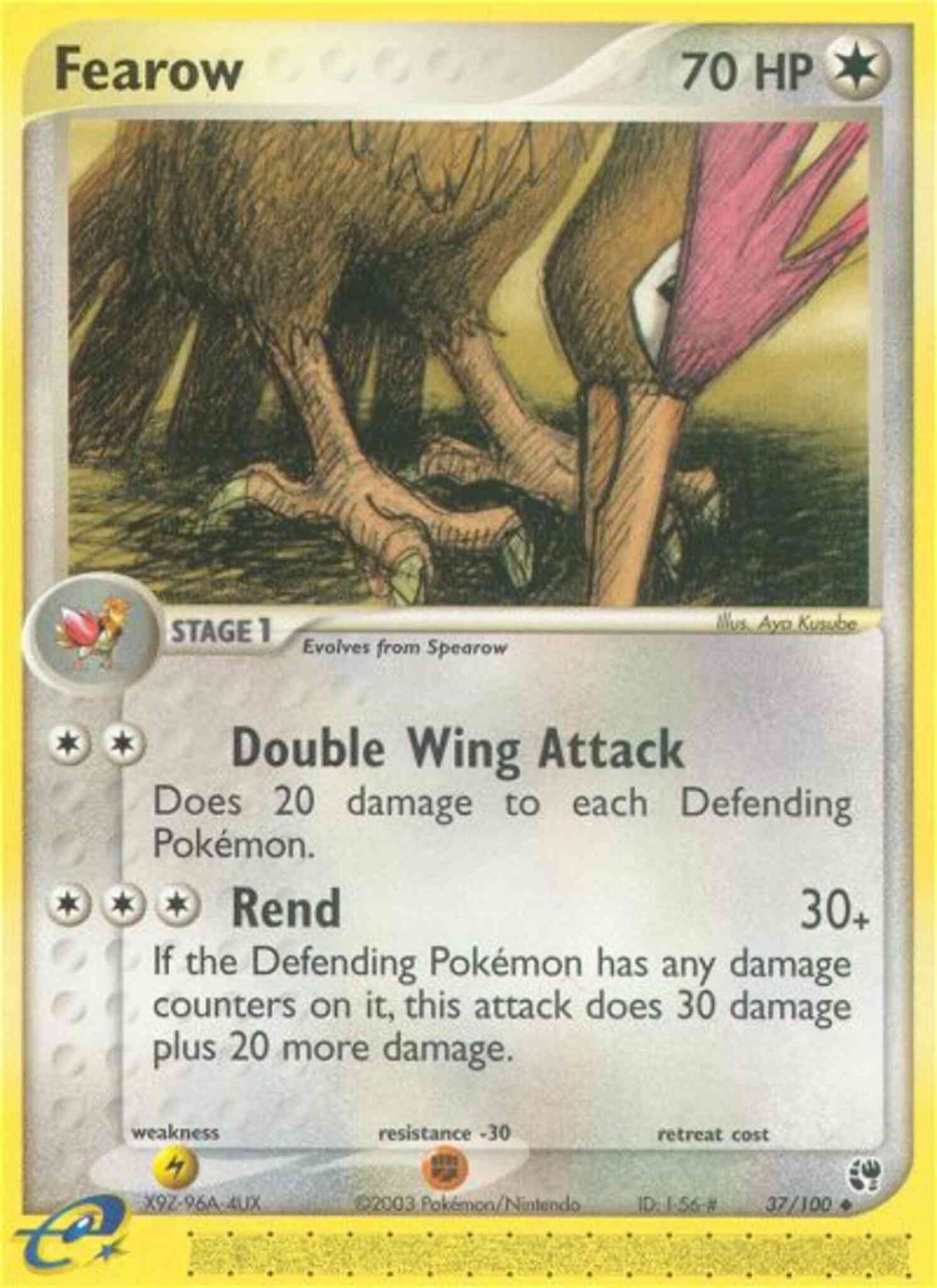 Fearow - 37/100 - Uncommon [ex2-37] [Reverse Holo]