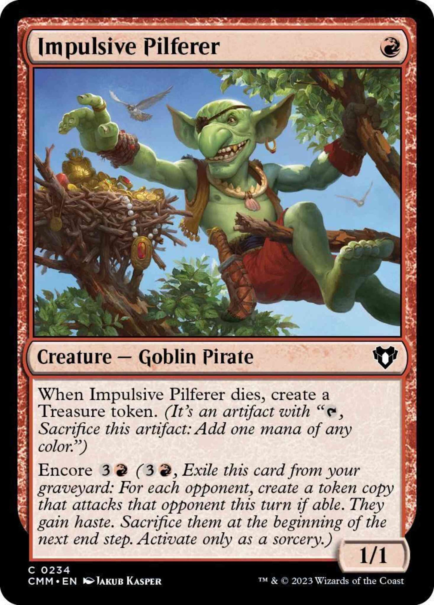 Impulsive Pilferer [234] [Commander Masters] [Non-Foil]