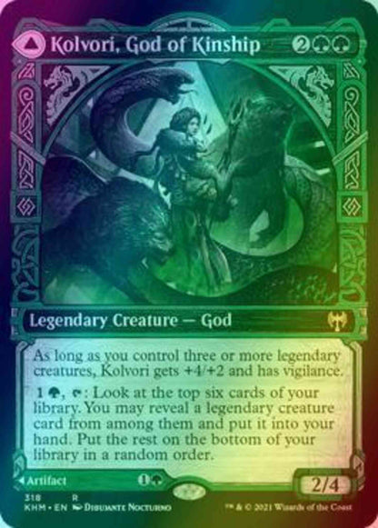 Kolvori, God of Kinship // The Ringhart Crest [318] [Showcase] [Kaldheim] [Foil]