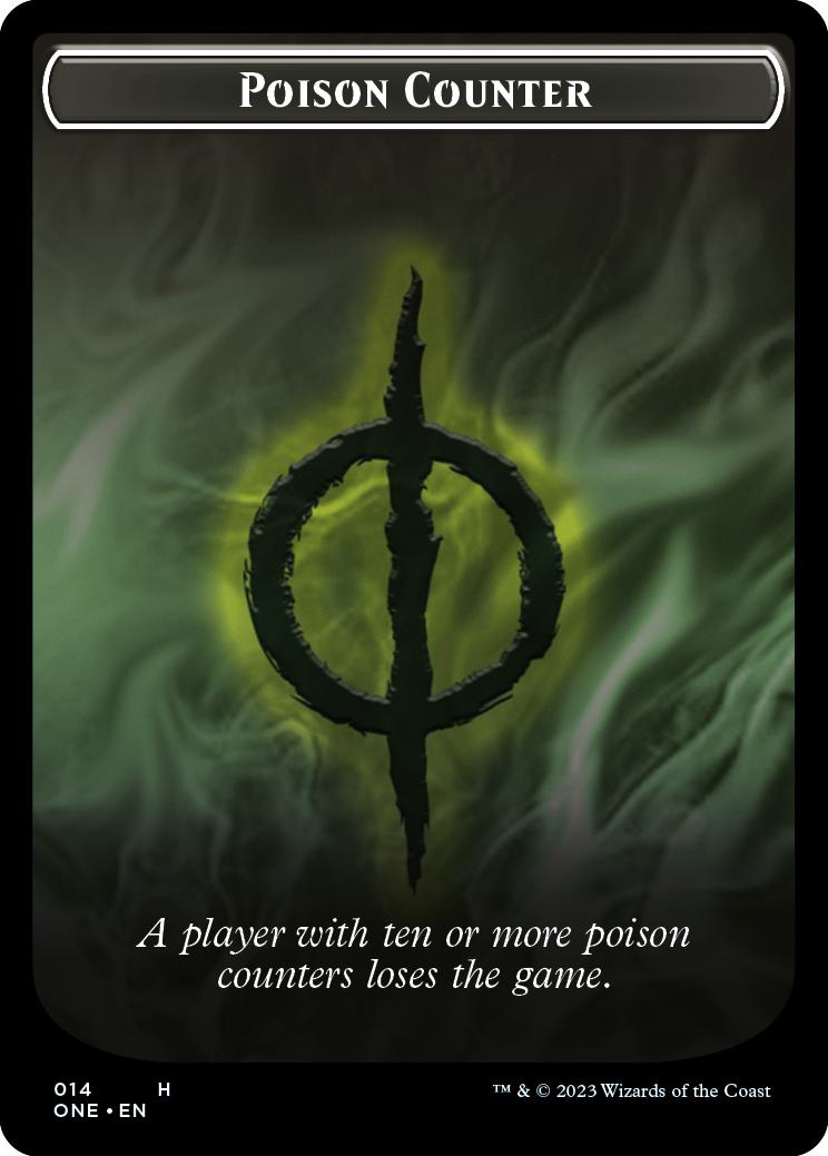 Phyrexian Mite Token (12) // Poison Counter Token (14) [Phyrexia: All Will Be One: Tokens] [Non-Foil]