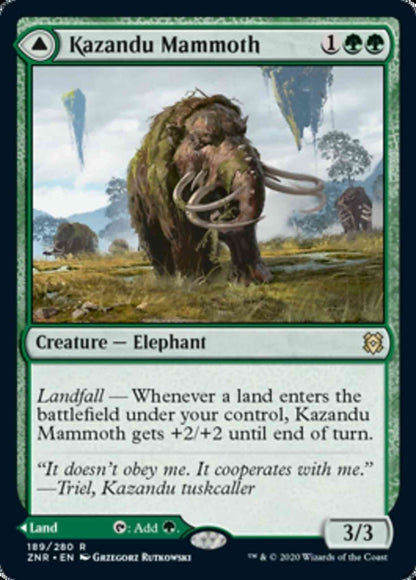 Kazandu Mammoth // Kazandu Valley [189] [Zendikar Rising] [Non-Foil]