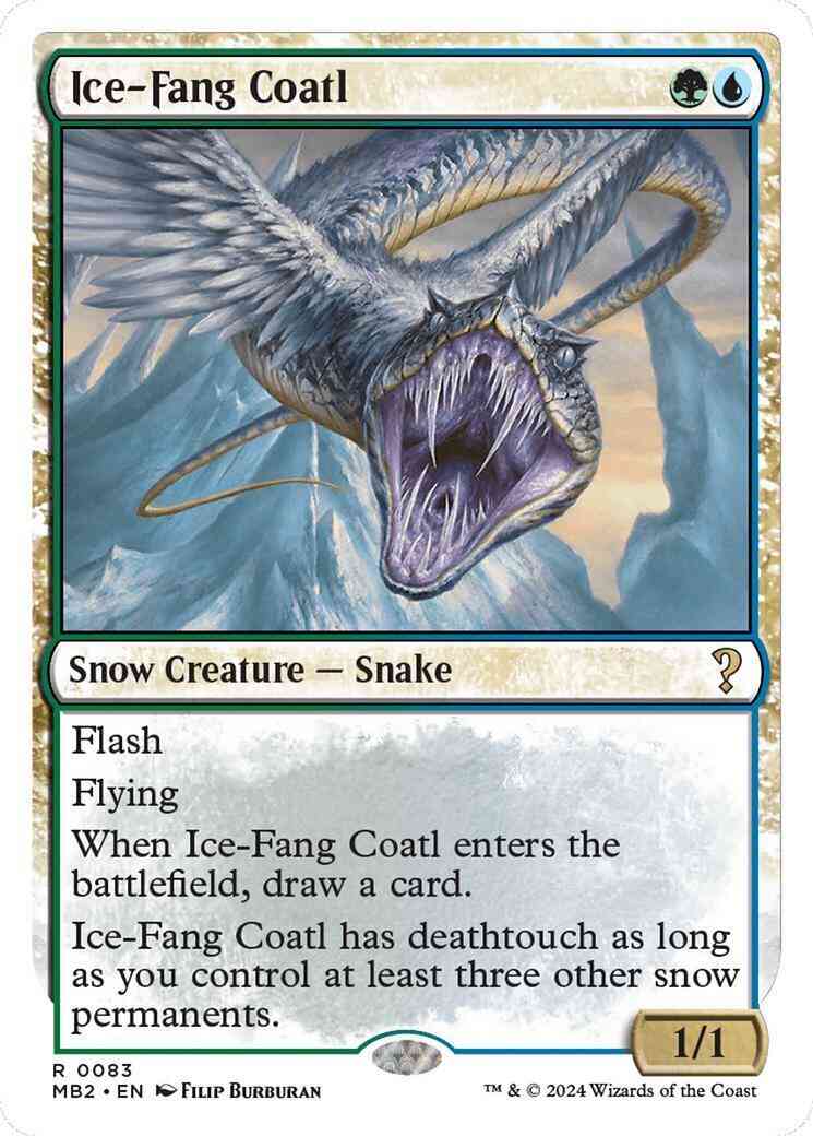 Ice-Fang Coatl [83] [White Border] [Mystery Booster 2] [Non-Foil]