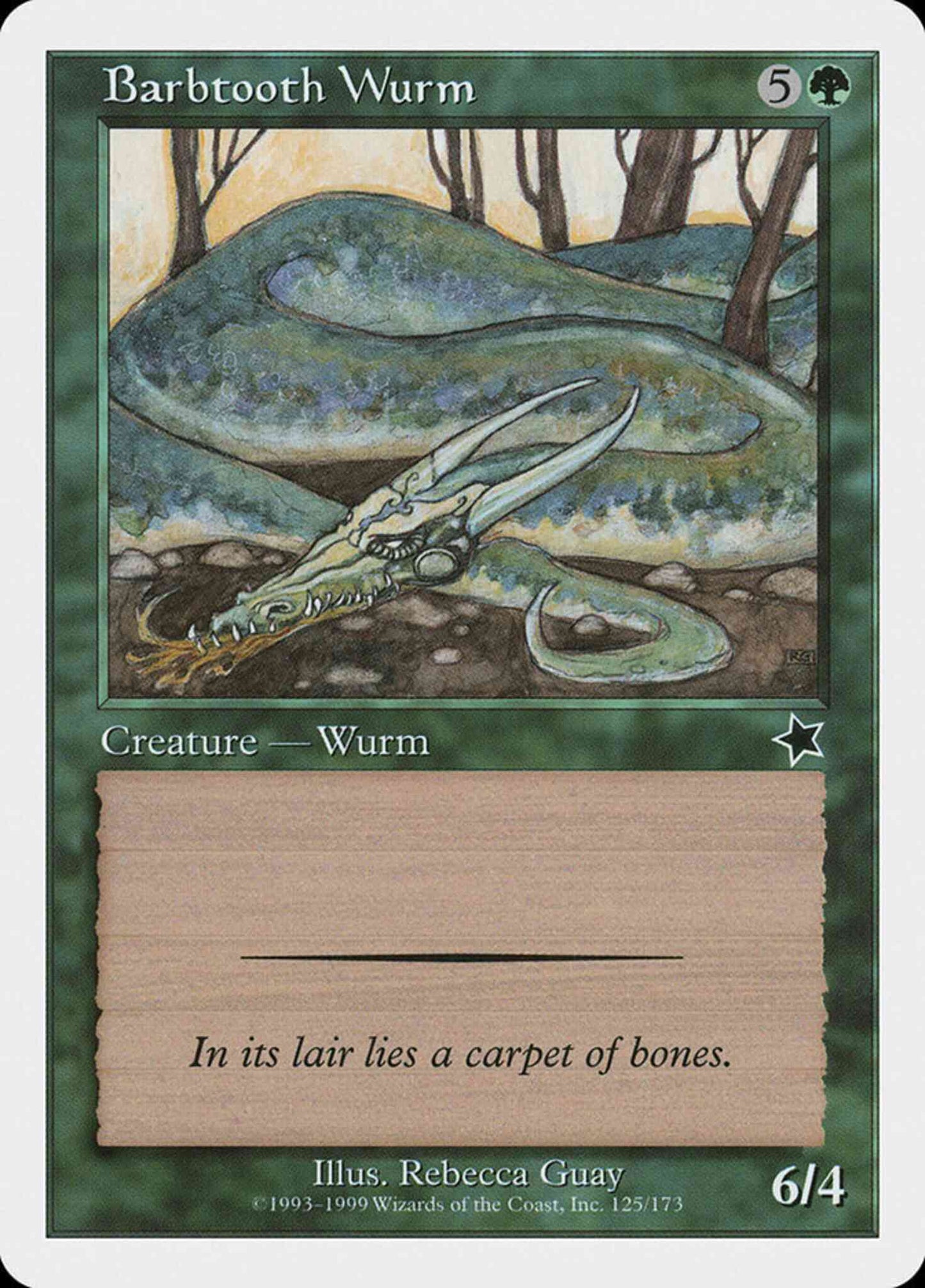 Barbtooth Wurm [125] [Starter 1999] [Non-Foil]