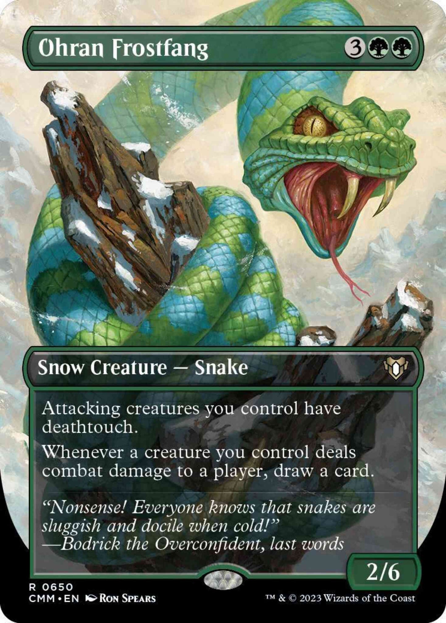 Ohran Frostfang [650] [Borderless] [Commander Masters] [Non-Foil]