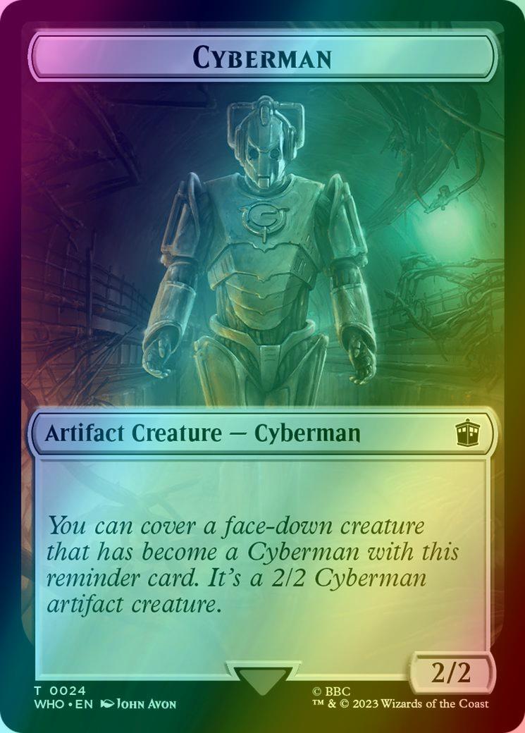 Alien Rhino Token (03) // Cyberman Token (24) [Universes Beyond: Doctor Who: Tokens] [Foil]