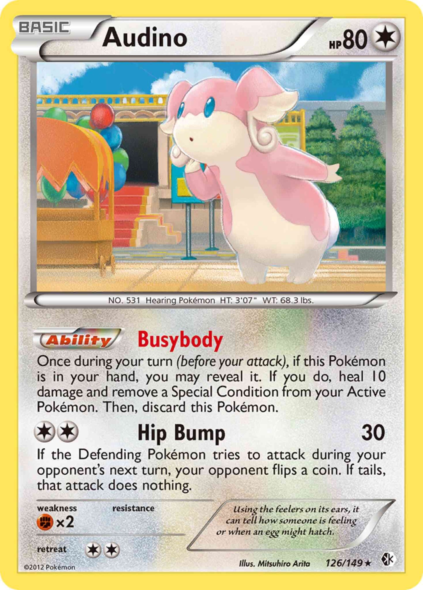 Audino - 126/149 - Rare [bw7-126] [Reverse Holo]
