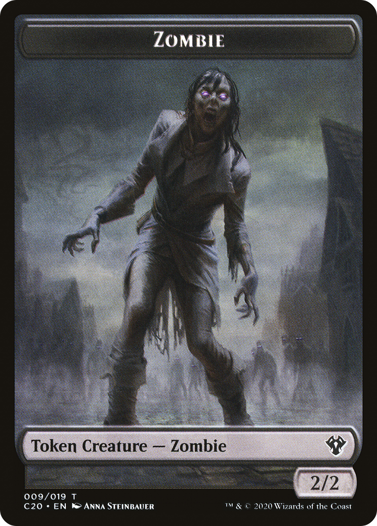 Human Soldier Token (03) // Zombie Token (09) [IKO/C20 Set Symbol] [Commander 2020 Tokens] [Non-Foil]
