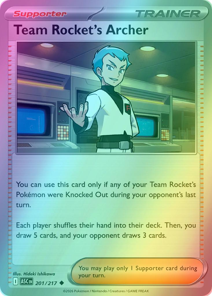 Team Rocket's Archer - 201/217 - Uncommon [me025-201] [Reverse Holo]