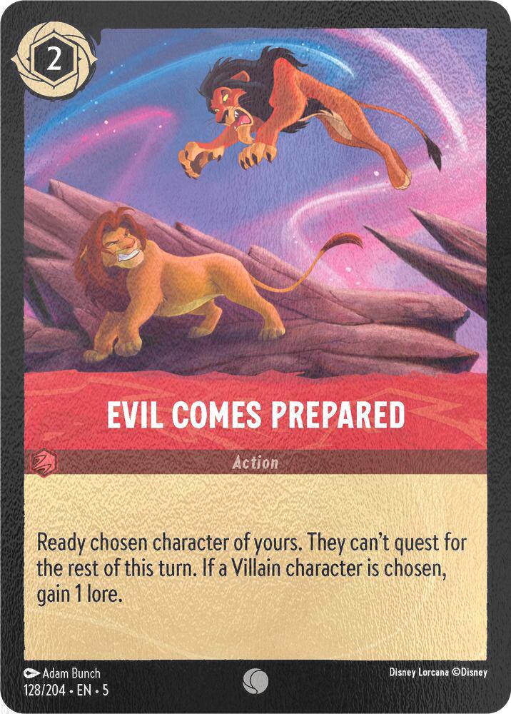 Evil Comes Prepared - 128/204 [Shimmering Skies] [Cold Foil]