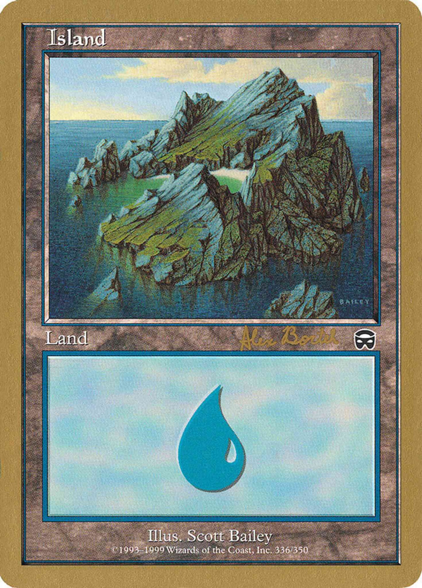 Island [ab336] [Alex Borteh] [336] [Masques Set Symbol] [World Championship Decks 2001] [Non-Foil]