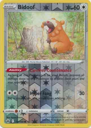 Bidoof - 111/159 - Common [swsh125-111] [Reverse Holo]