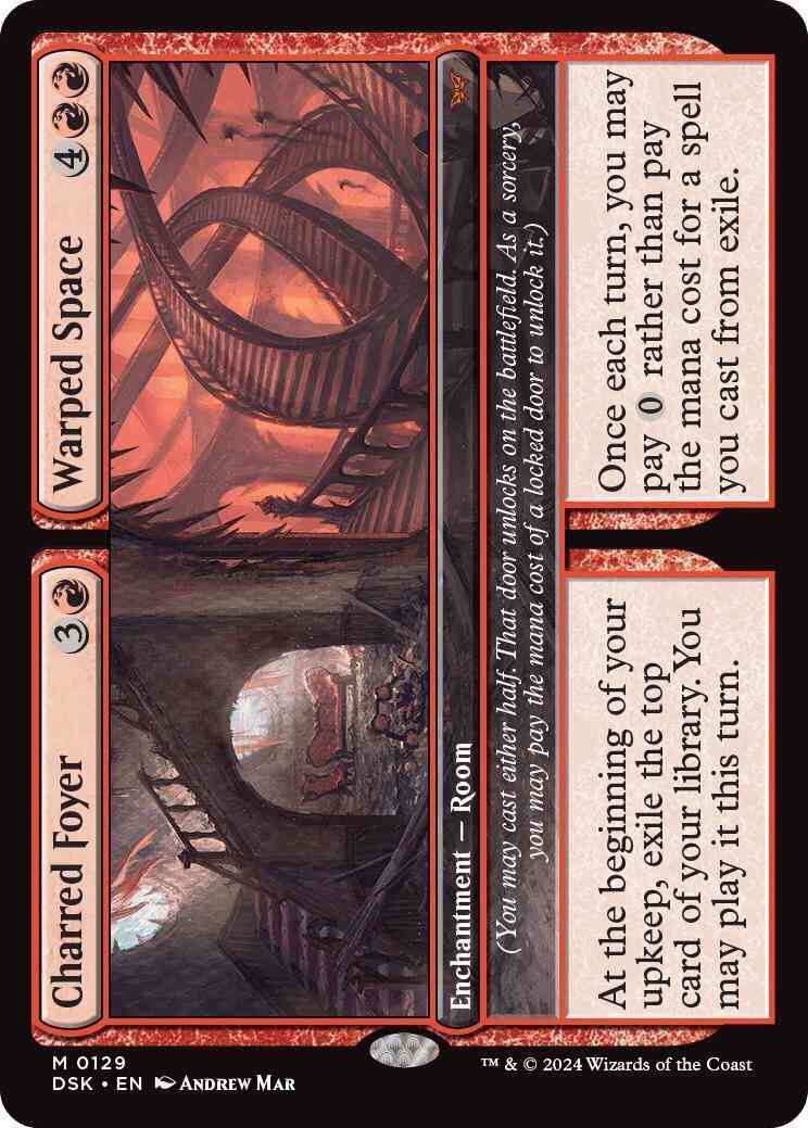Charred Foyer // Warped Space [129] [Duskmourn: House of Horror] [Non-Foil]