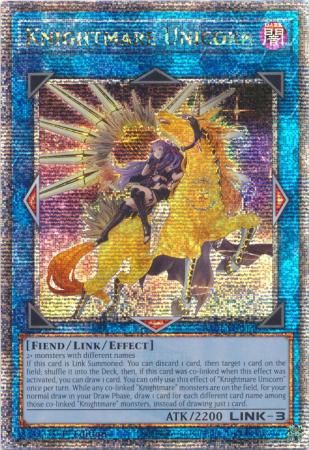 Knightmare Unicorn - Alternate Art - RA01-EN043 - Quarter Century Secret Rare - 1st Edition