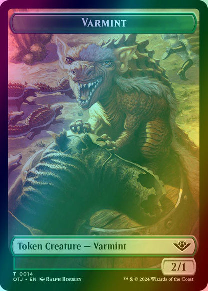 Treasure Token (18) // Varmint Token (14) [Outlaws of Thunder Junction: Tokens] [Foil]