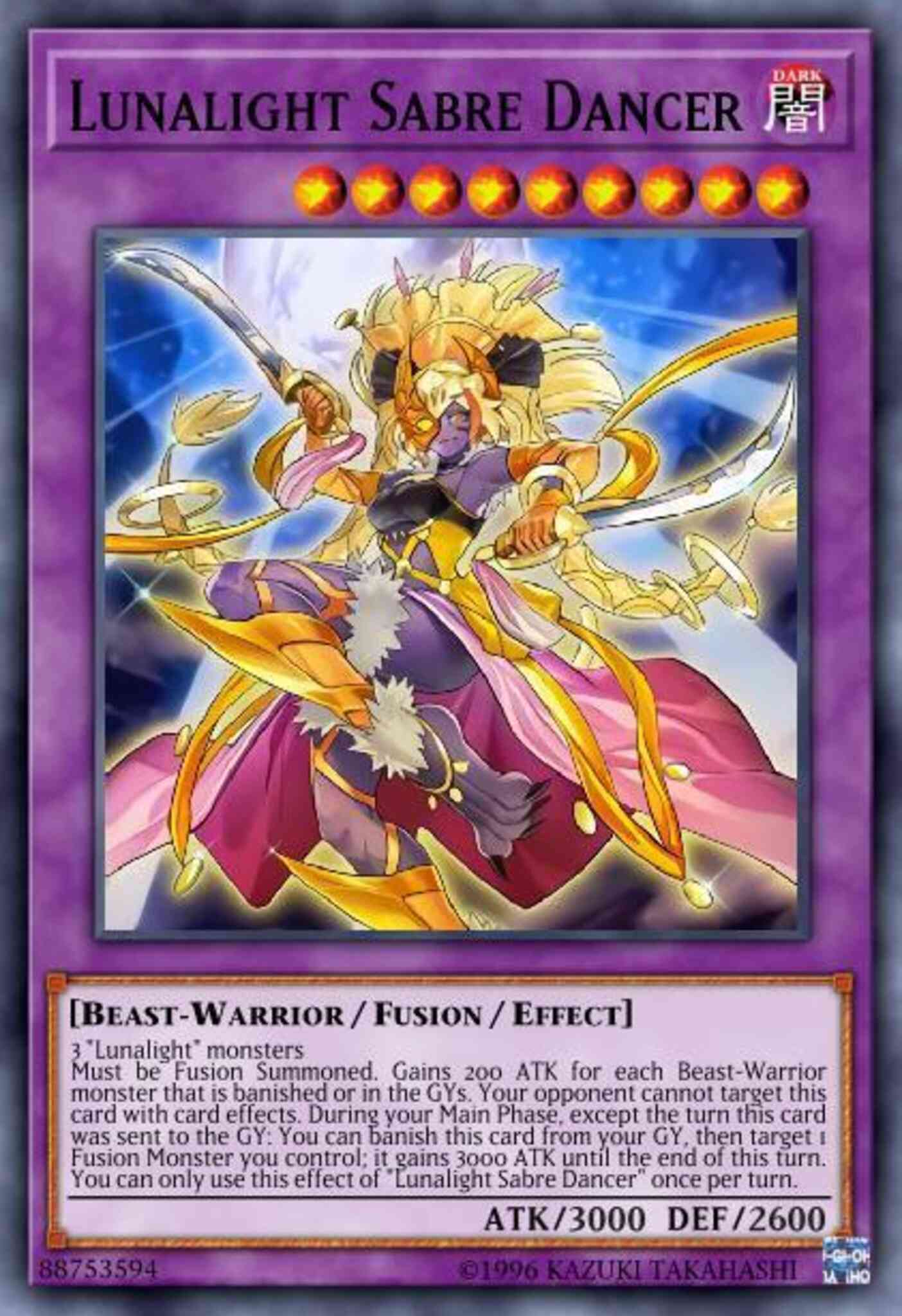 Lunalight Sabre Dancer - LED4-EN045 - Super Rare - 1st Edition
