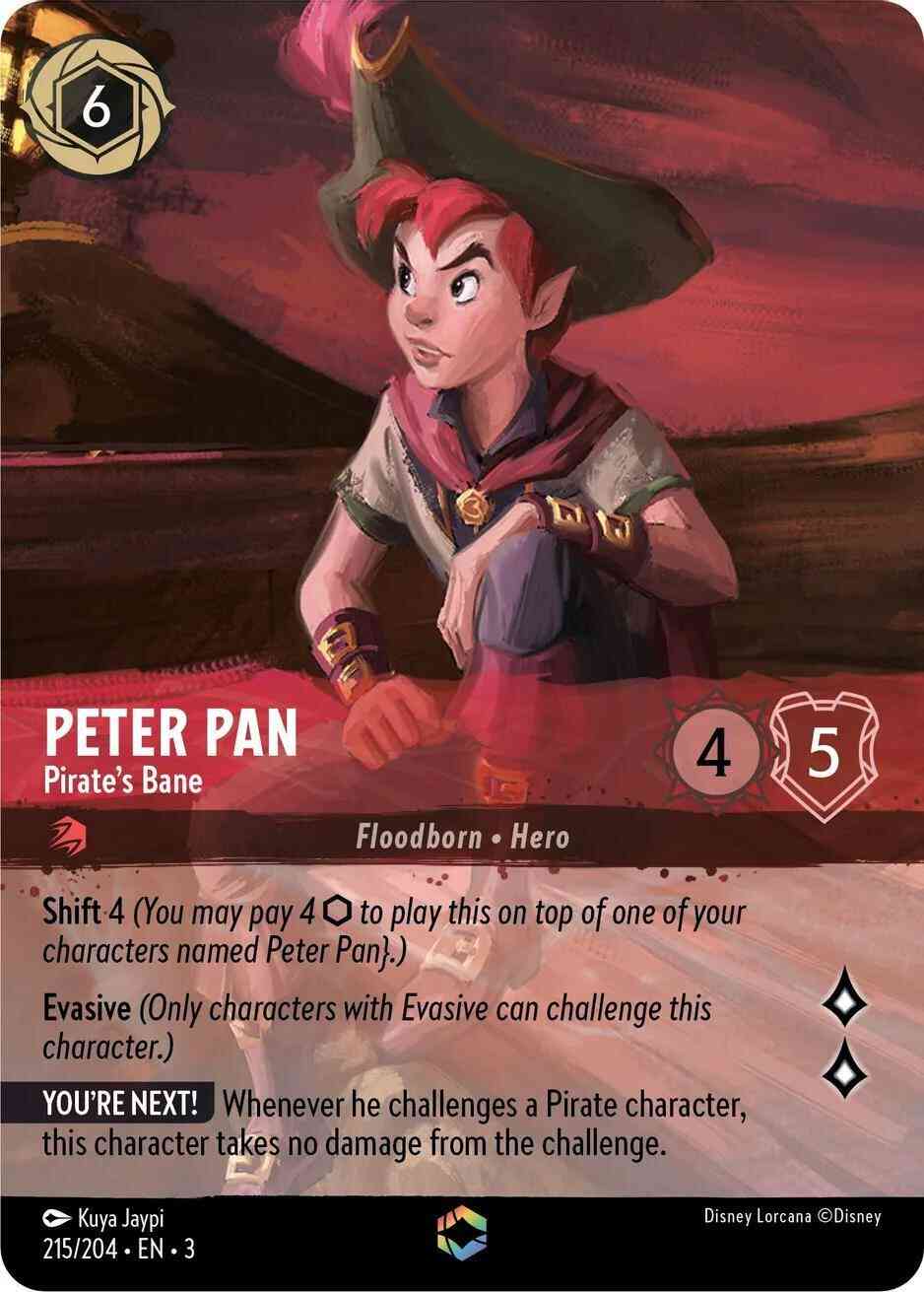 Peter Pan - Pirate's Bane (Enchanted) - 215/204 [Into the Inklands] [Holofoil]