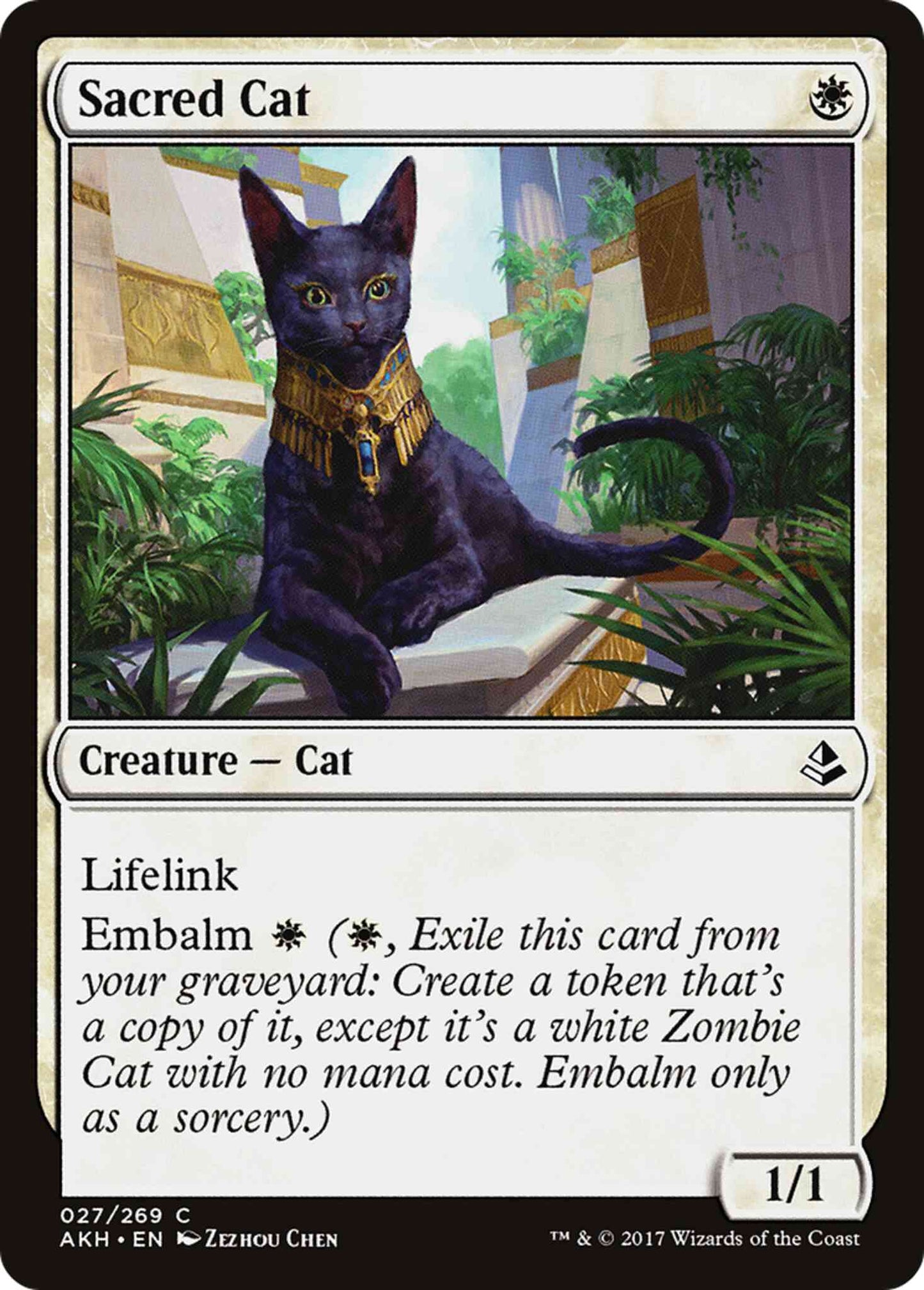 Sacred Cat [27] [Amonkhet] [Non-Foil]
