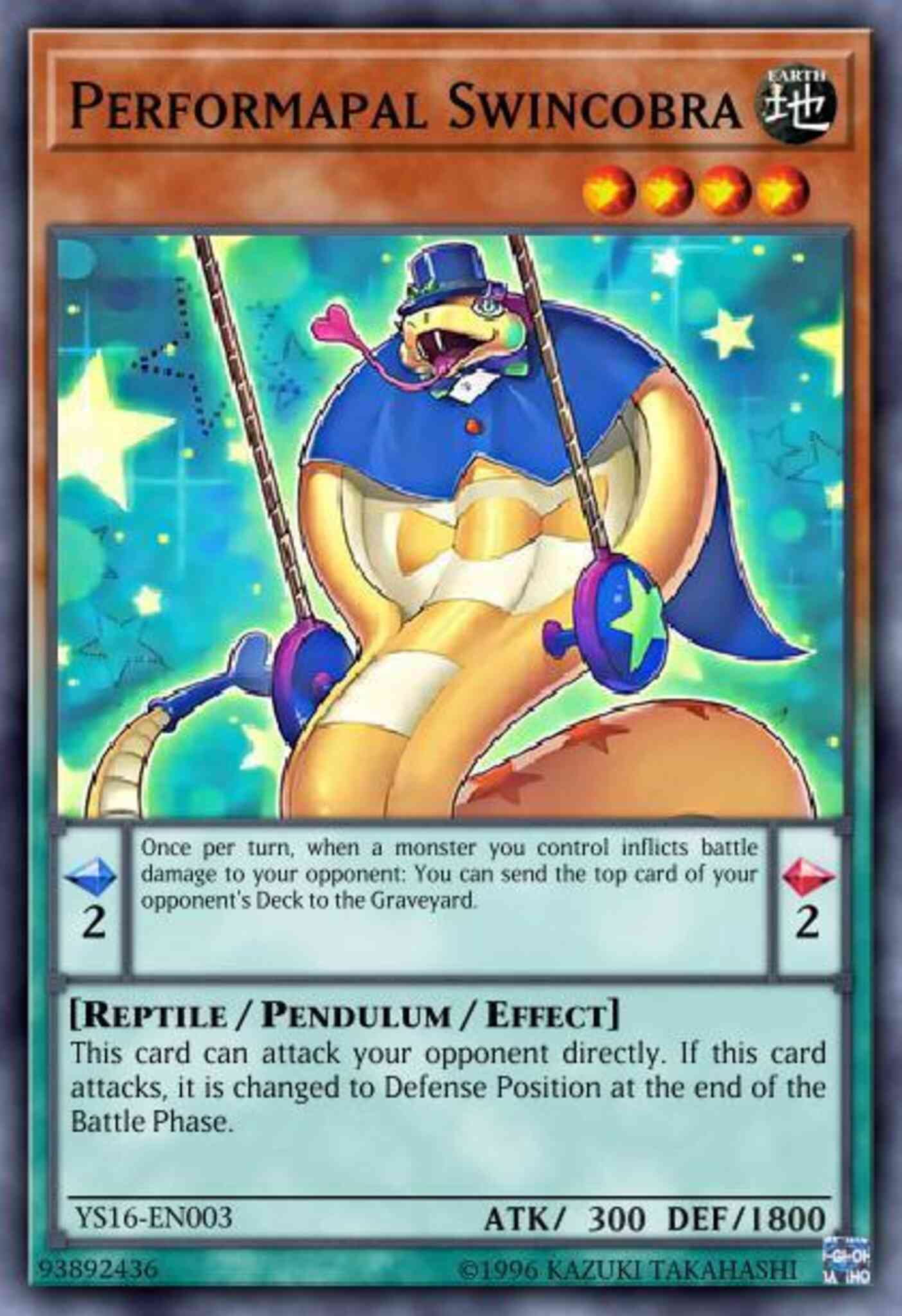 Performapal Swincobra - YS16-EN003 - Common - 1st Edition
