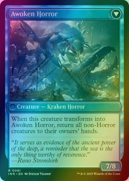 Thing in the Ice // Awoken Horror [91] [Innistrad Remastered] [Foil]