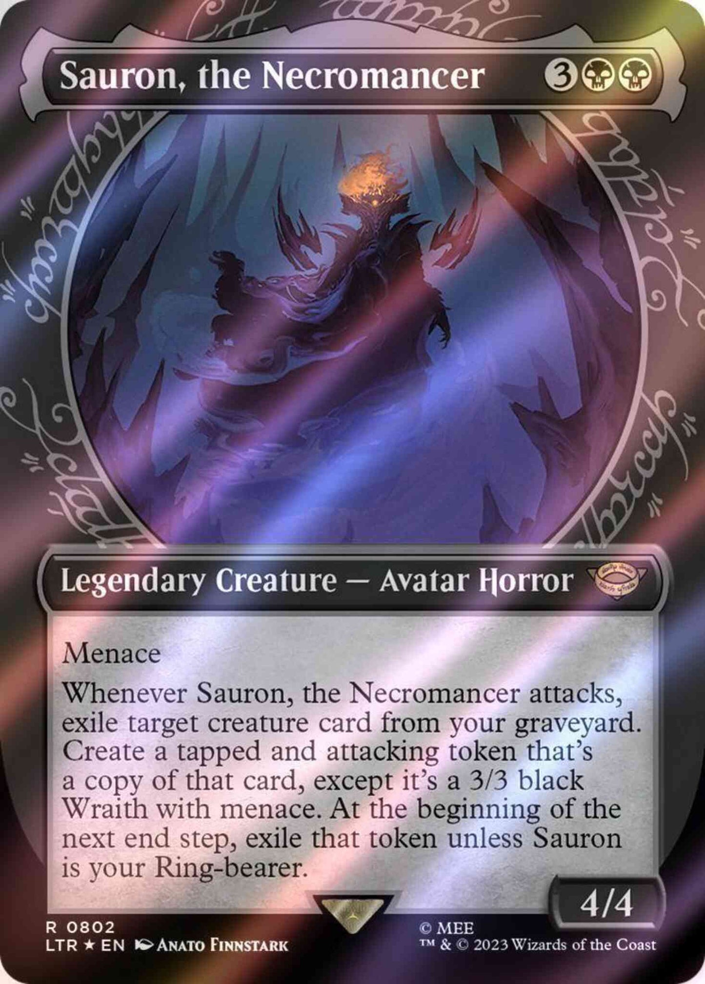 Sauron, the Necromancer [802] [Ring Showcase] [The Lord of the Rings: Tales of Middle-earth] [Surge Foil]