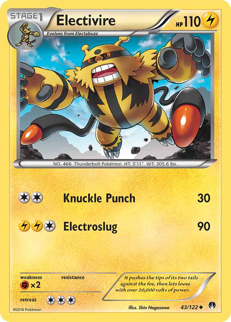 Electivire - 43/122 - Uncommon [xy9-43] [Non-Holo]
