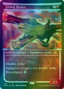 Lizard Blades [385] [Soft Glow Showcase] [Kamigawa: Neon Dynasty] [Foil]