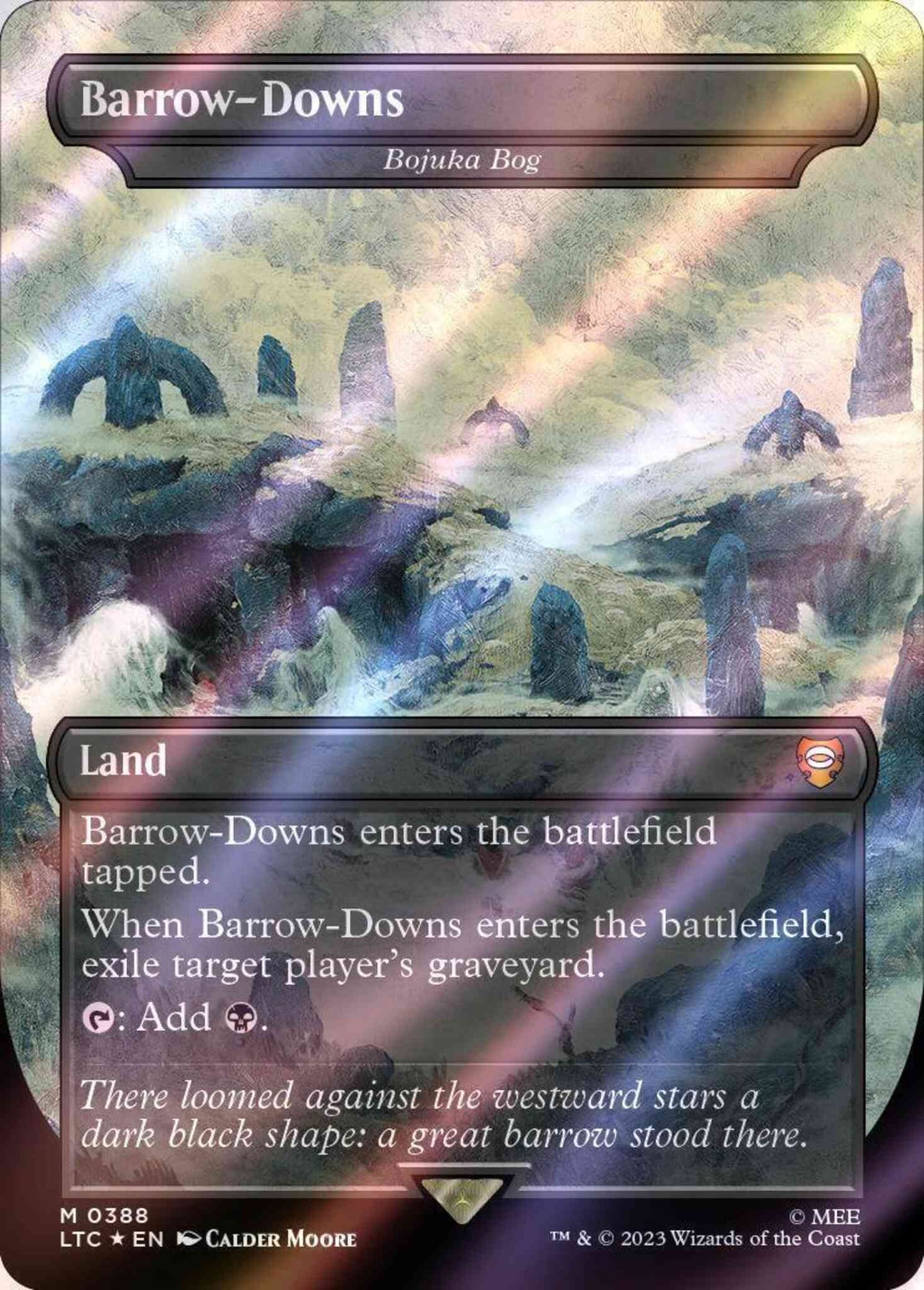 Barrow-Downs - Bojuka Bog [388] [Borderless] [Realms and Relics] [The Lord of the Rings: Tales of Middle-earth: Commander] [Surge Foil]