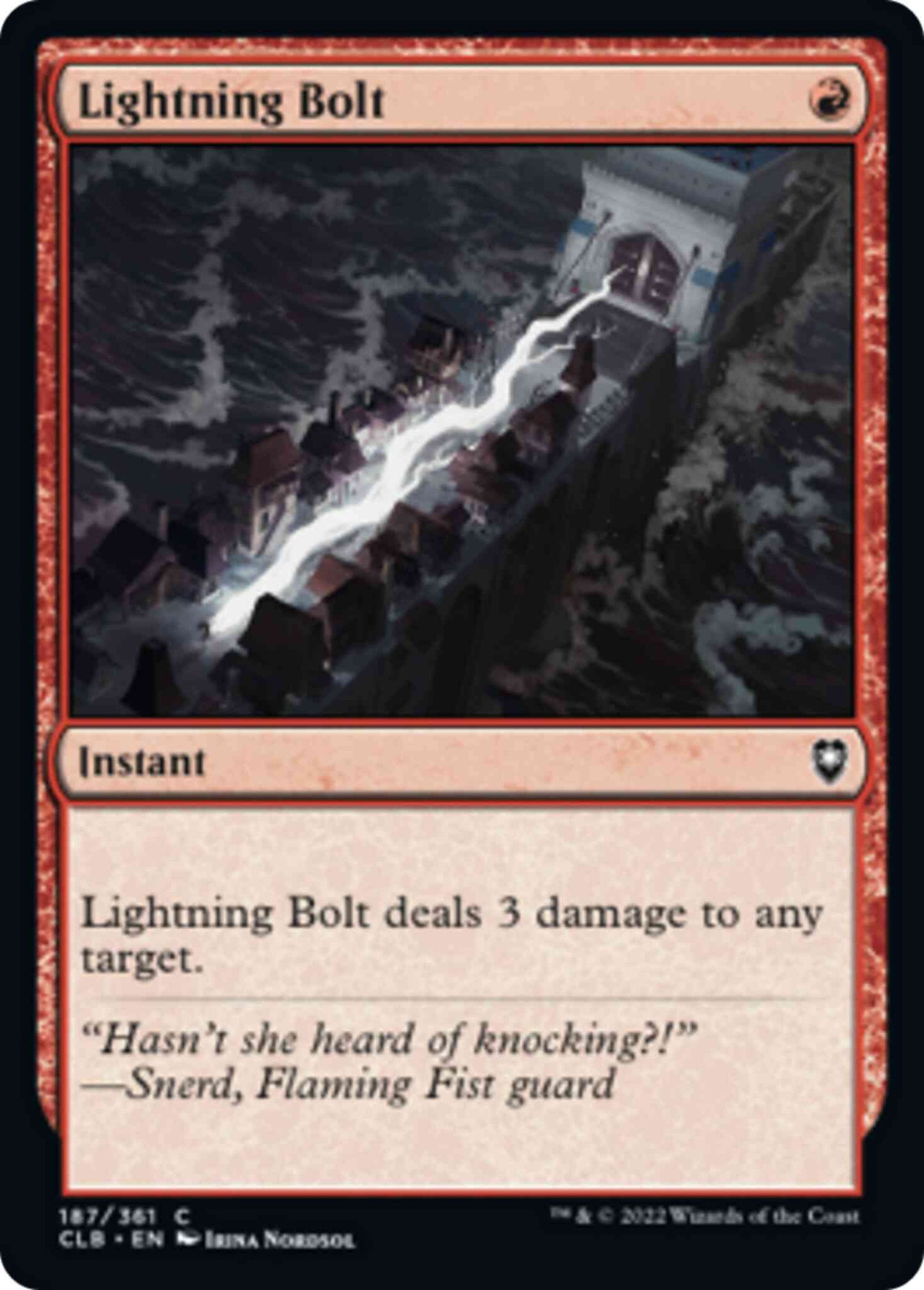 Lightning Bolt [187] [Commander Legends: Battle for Baldur's Gate] [Non-Foil]