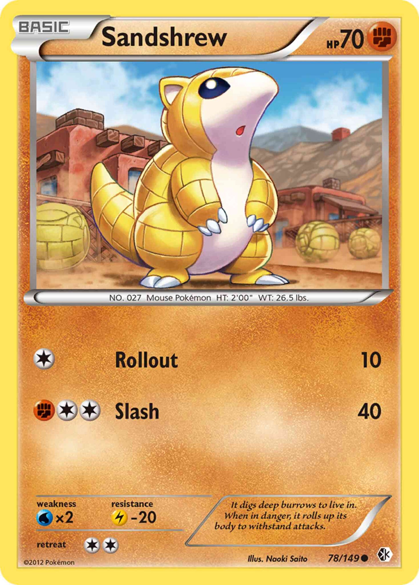 Sandshrew - 78/149 - Common [bw7-78] [Non-Holo]
