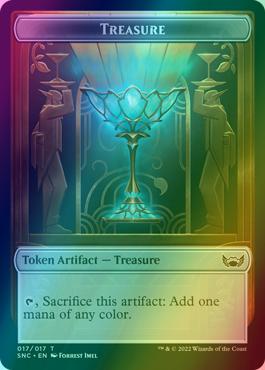 Dog Token (10) // Treasure Token (17) [Streets of New Capenna: Tokens] [Foil]