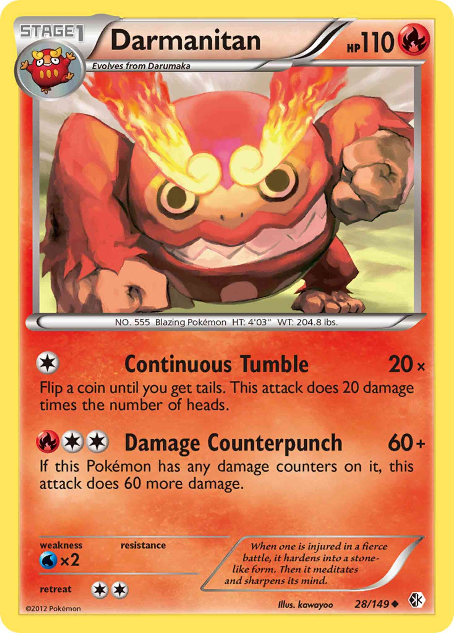 Darmanitan - 28/149 - Uncommon [bw7-28] [Reverse Holo]