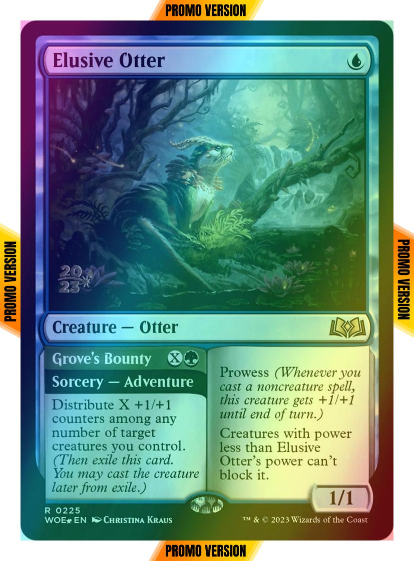 Elusive Otter // Grove's Bounty [225s] [Prerelease] [Wilds of Eldraine: Promos] [Foil]