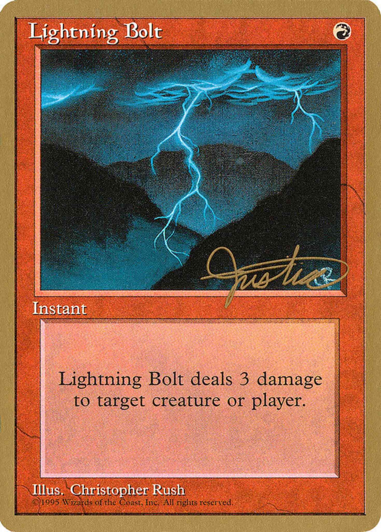 Lightning Bolt [mj208] [Mark Justice] [Pro Tour Collector Set] [Non-Foil]