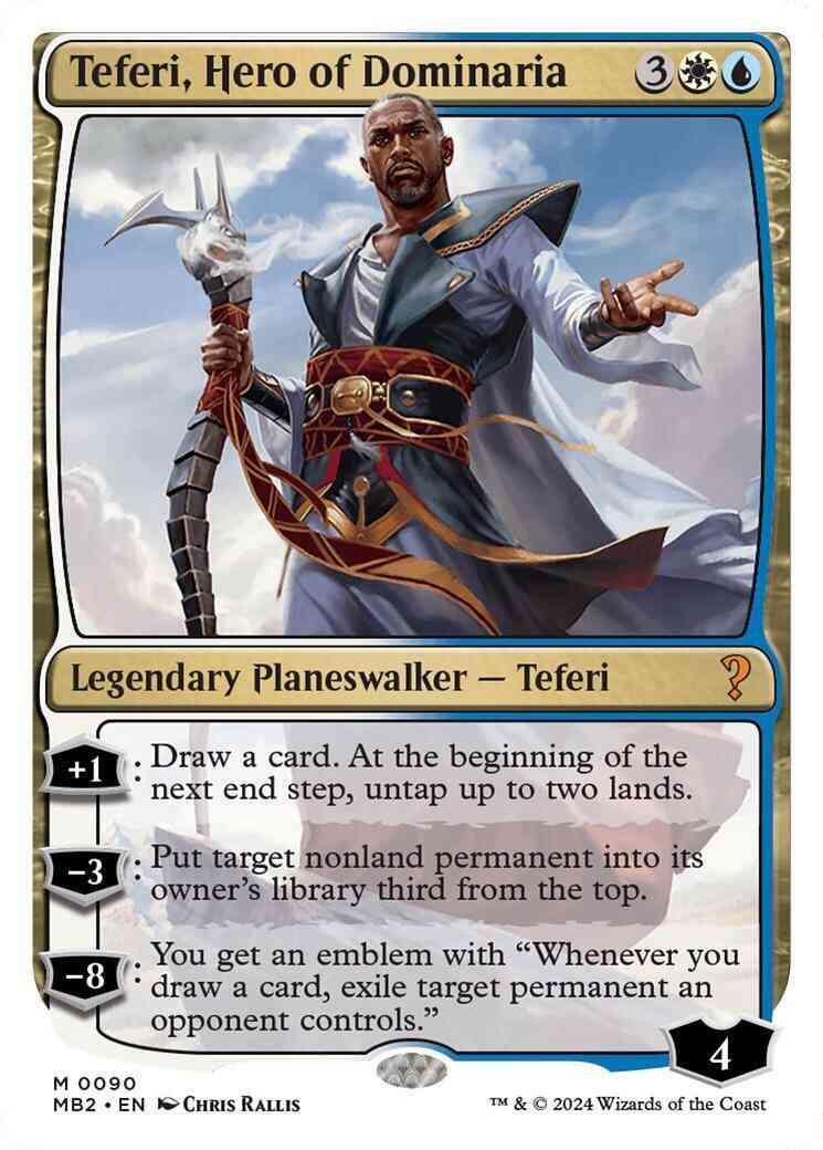 Teferi, Hero of Dominaria [90] [White Border] [Mystery Booster 2] [Non-Foil]