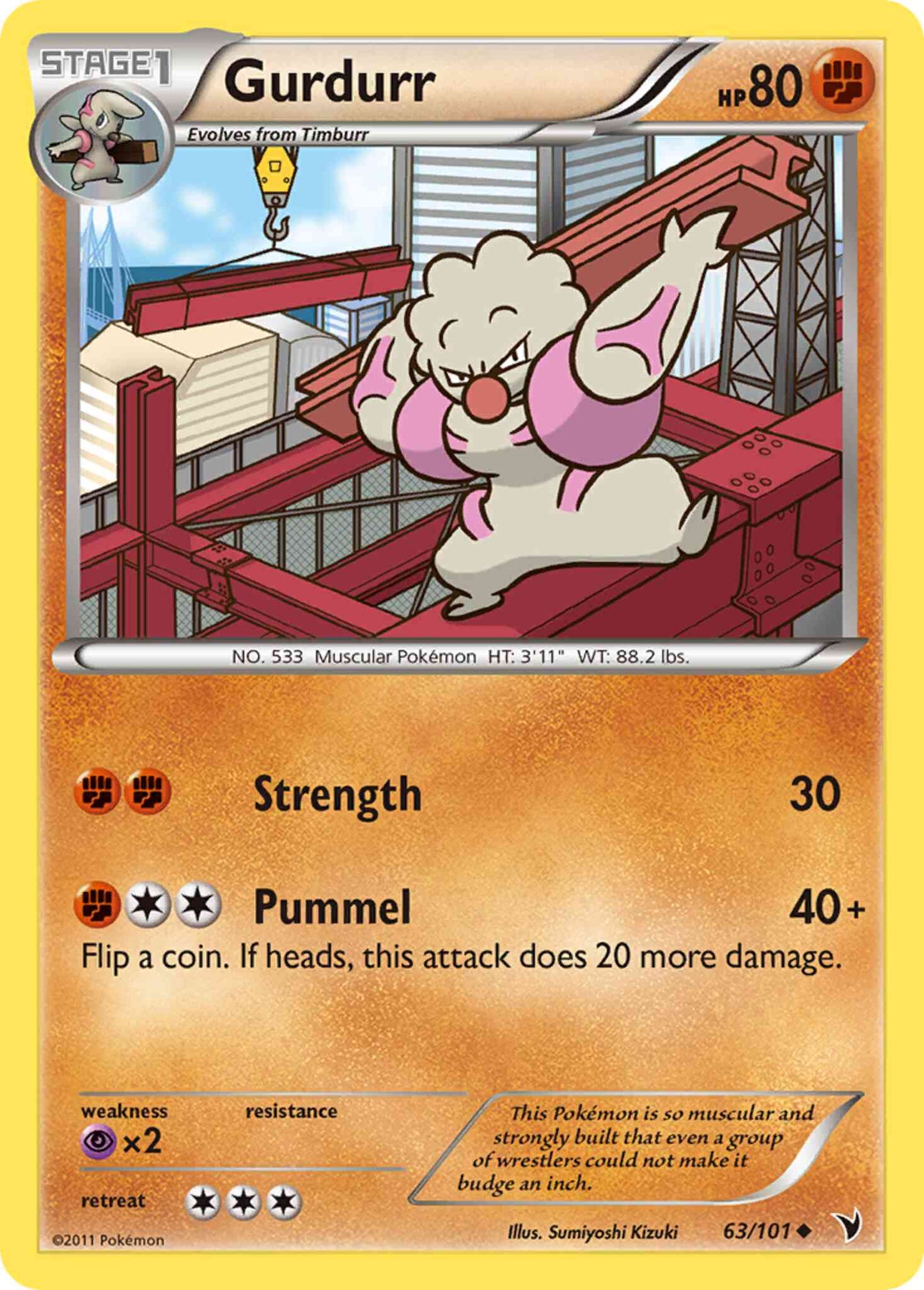Gurdurr - 63/101 - Uncommon [bw3-63] [Non-Holo]