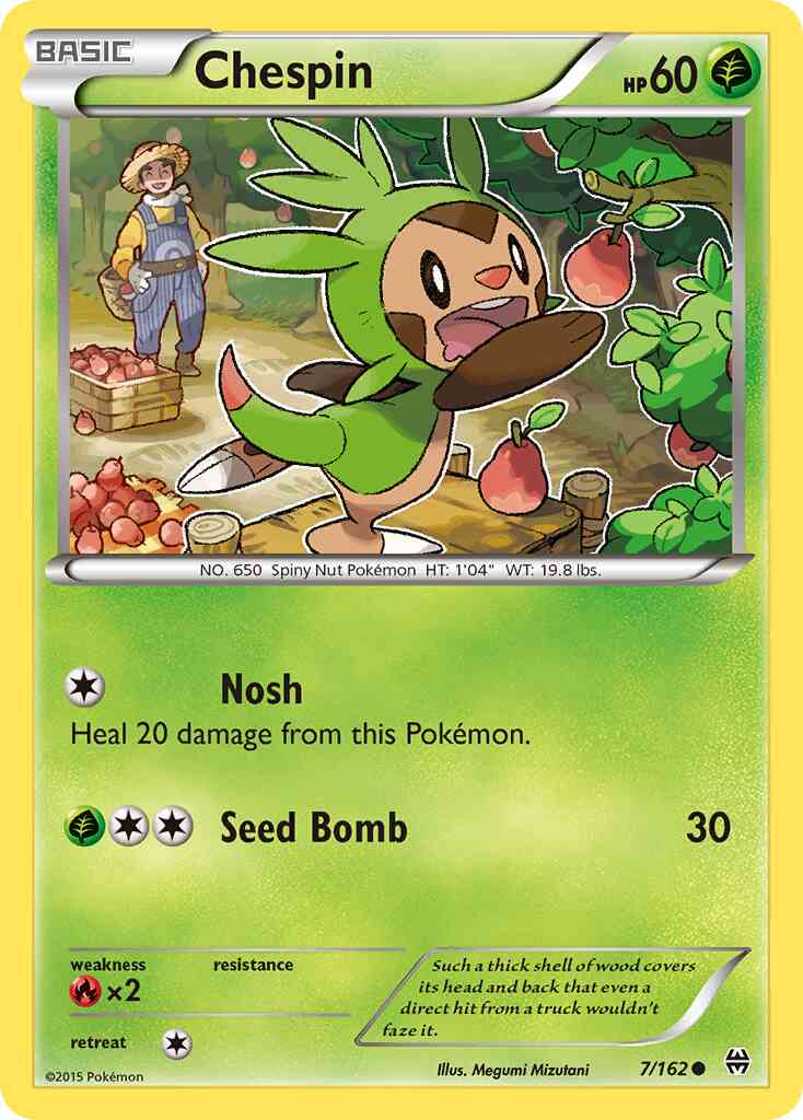 Chespin - 7/162 - Common [xy8-7] [Non-Holo]